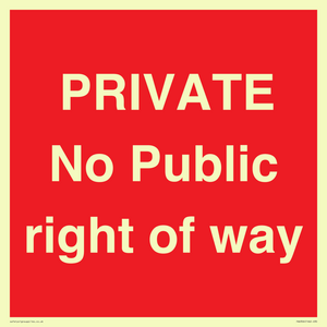 PRIVATE No Public right of way
